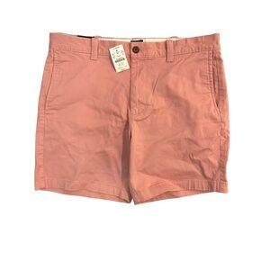 J.Crew Factory Men’s Khaki Feather Rose Shorts 7” Inseam New With Tags Size 34